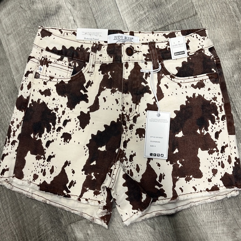 Judy Blue Cow Print Shorts